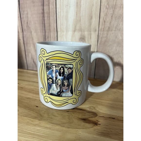 Vintage Friends TV Series Yellow Frame White Mug - Picture 1 of 9